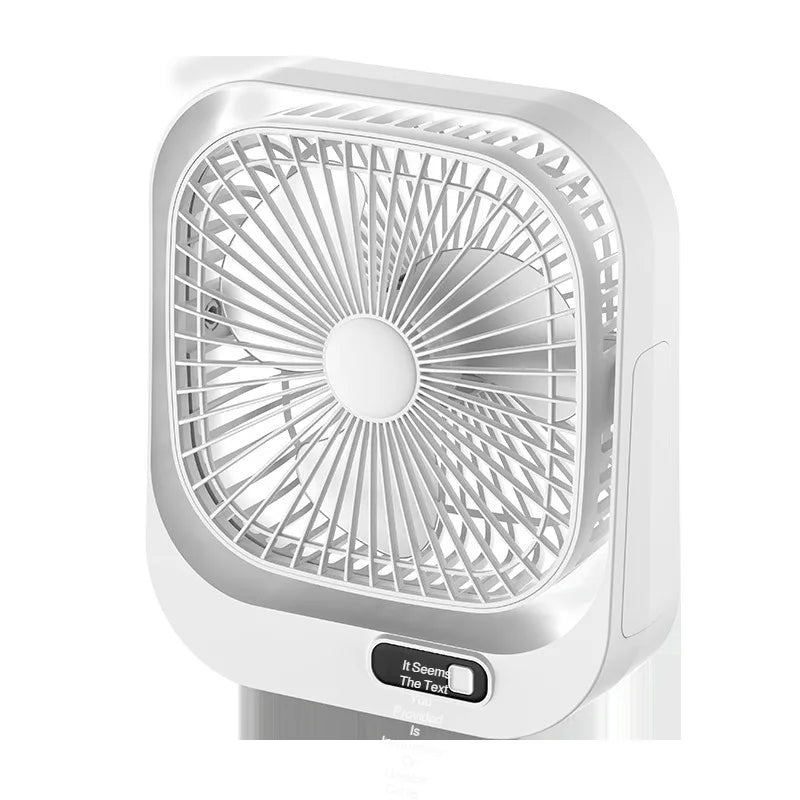 Mini Desktop Fan High Wind Power Rechargeable Plugin Circulation Intelligent Speed Control 360° Rotation Home Office Cooling