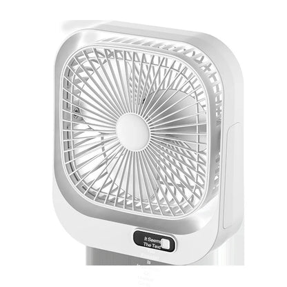 Mini Desktop Fan High Wind Power Rechargeable Plugin Circulation Intelligent Speed Control 360° Rotation Home Office Cooling
