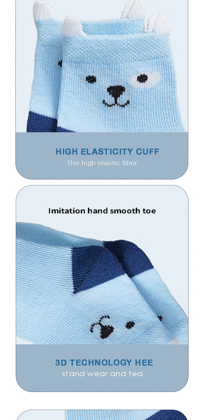 5Pairs/Lot Cotton Kids Anti-Slip Winter Socks Casual Baby Boys Girls Sock Floor Children's Socken With  Grips Kids For 0-8 Years