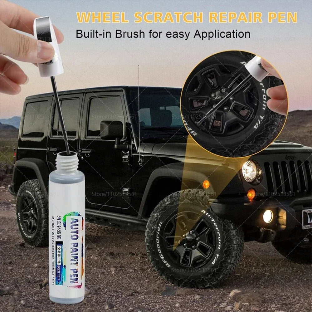 Gloss Black Rim Touch Up Paint Wheel Repair Kit, Quick And Easy Wheel Scratch Repair, Rim Paint For Car Wheel Repair grey Silver
