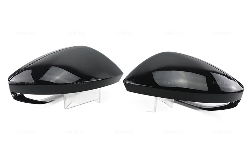 High Quality Carbon Fiber Glossy Black Replacement Side Mirror Covers Cap for Audi A6 S6 RS6 C8 A7 S7 RS7 A8 Left hand Drive