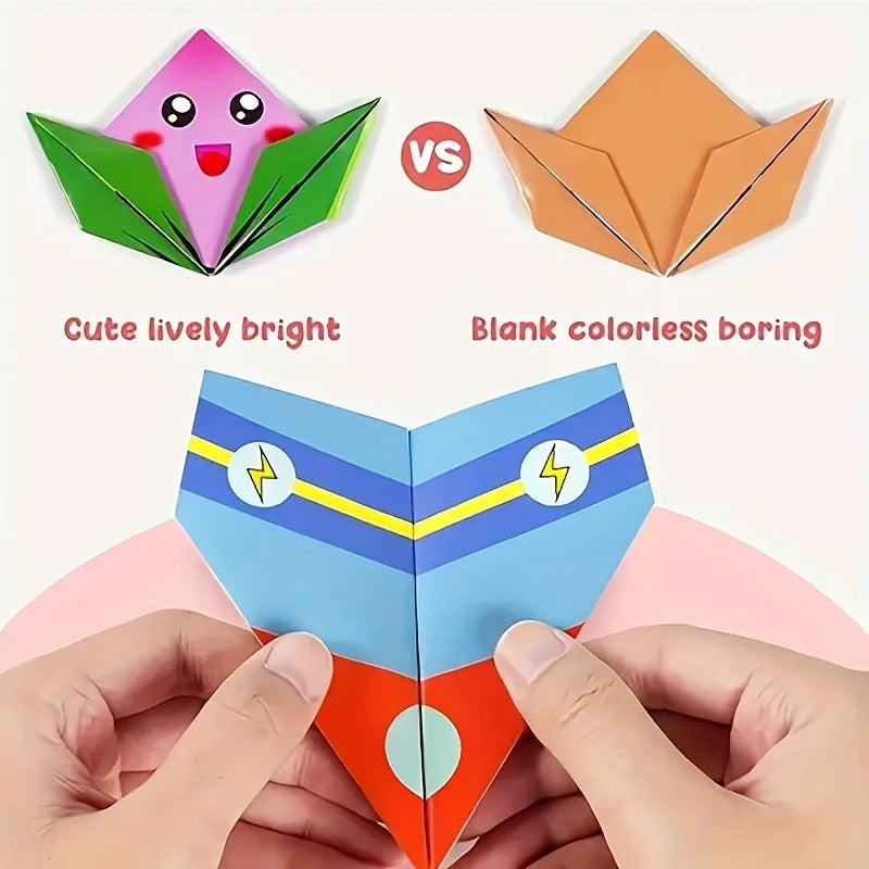 Creative Origami Set, Including 54 Double-Sided Origami Sheets and Instruction Booklet, Suitable for DIY Art and Craft Projects