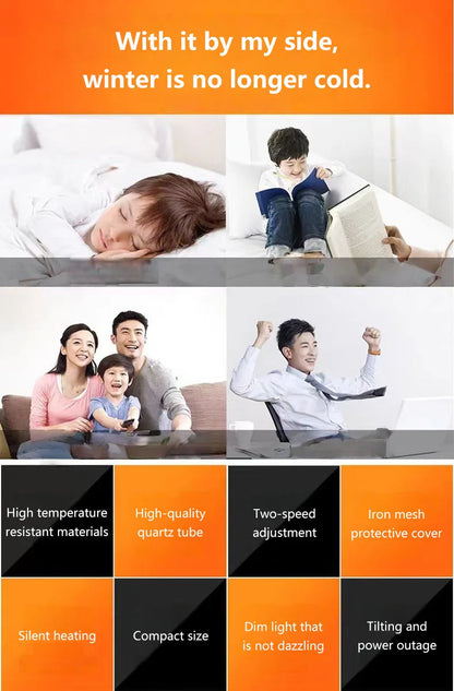2-speed Adjustment Little King Kong Heater Safe Heating Dim Light Separable Heating Mini Electric Stove Electric Heater 2026