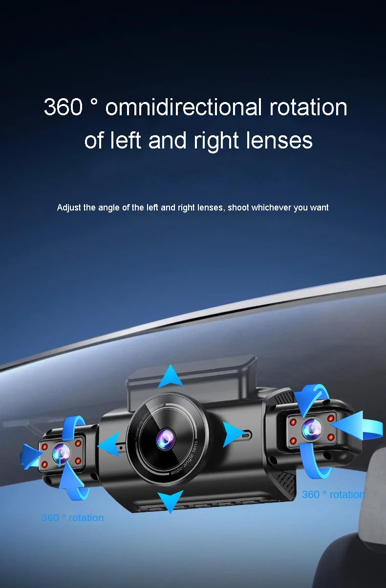 4K 4CH Hidden Dash Cam with APP Night Vision Motion Detection 24/7 Parking Monitor G-Sensor Loop Recording WDR Blackbox Car DVR
