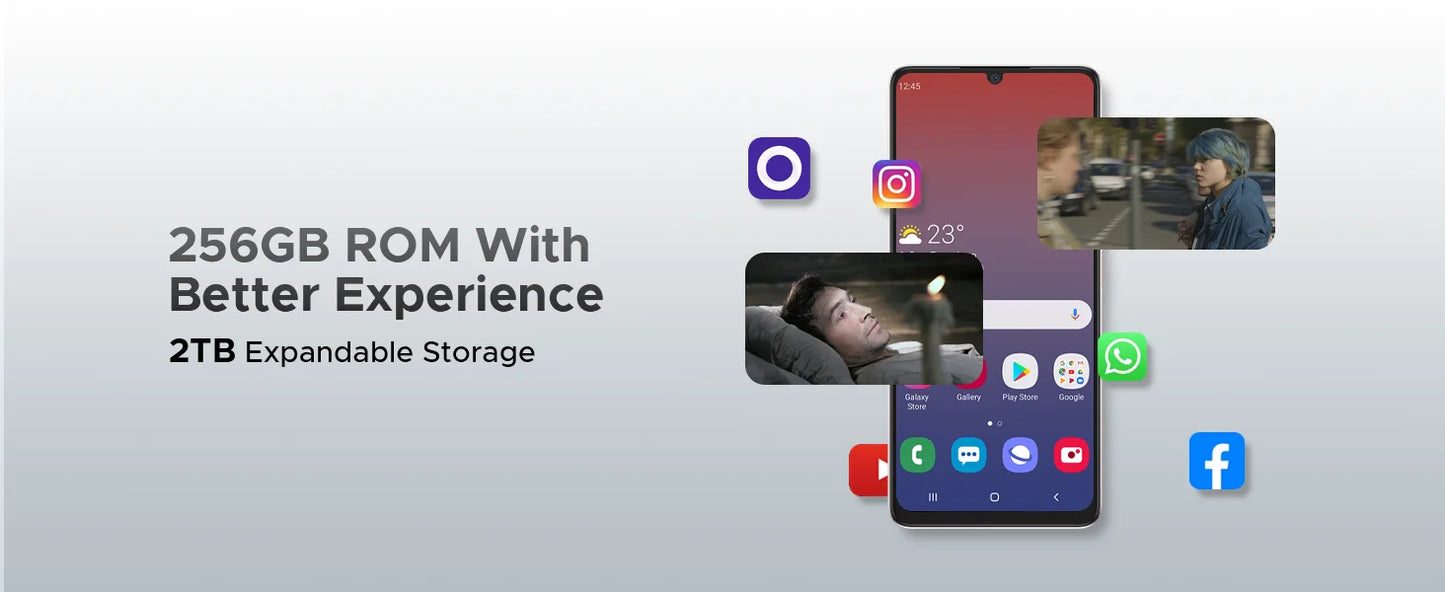 Global Version DOOGEE Note58 Pro Smartphone 6.75" HD+ Display 32GB(8+24) 256GB 6250mAh Battery NFC Android 15 Mobile Phone