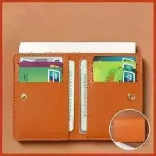 Homefish Solid Color PU Leather Small Wallet for Short Simple Women's Purse with Buttons Ultra Thin Credit Card Bag Coin Purse