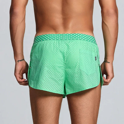 Solid color, men's mesh breathable men's shorts, boxer men's boxers 240503