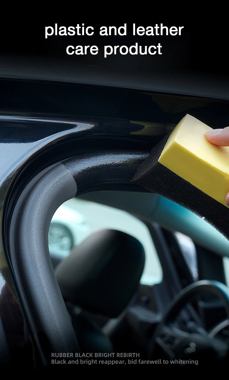 Plastic Leather Restorer Interior Trim Conditioner Polish Shine Cleaner Restore New Black Color Fading Repair Car Care Detail
