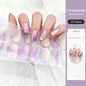 16/22 Tips Semi Cured Gel Nail Stickers for UV Lamp Designer Adhesive Nail Gel Wraps DIY Long-lasting  Nail Decoration