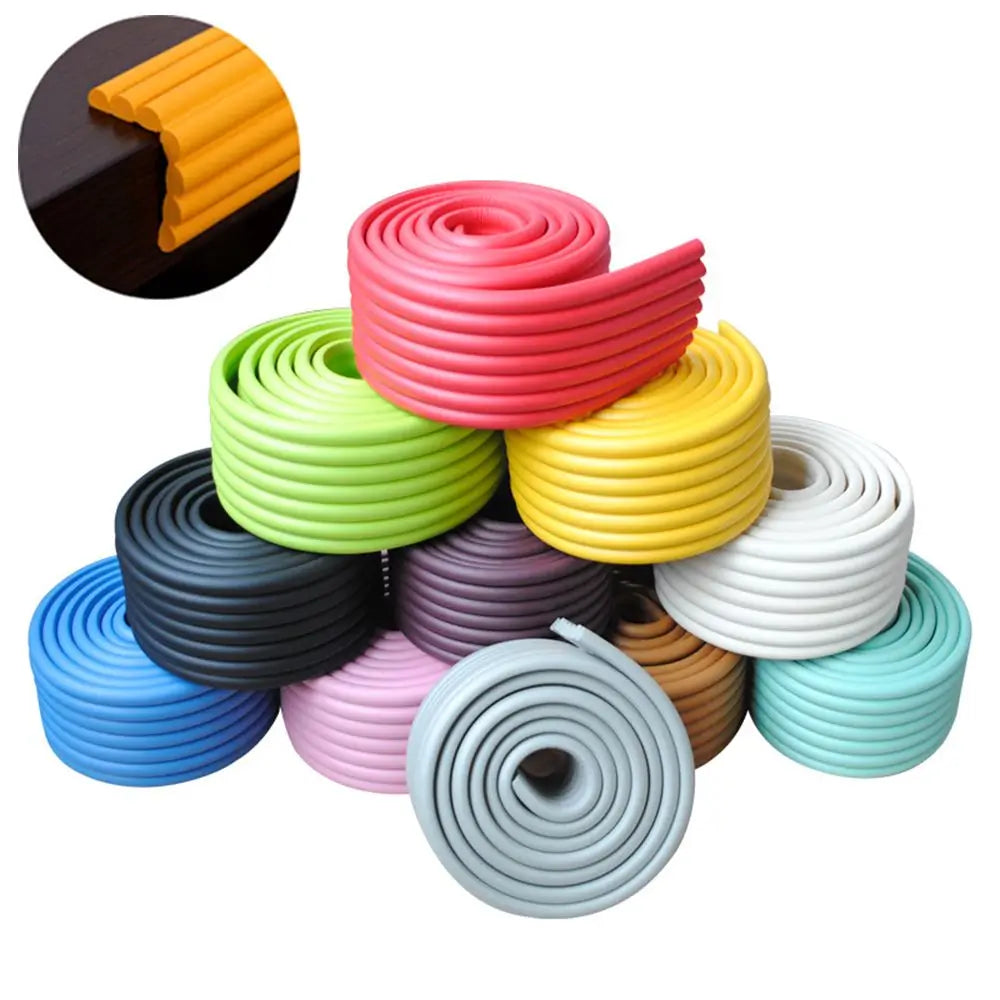 Kids Collision Cushion Foam Bumper Free Tape 2m Baby Safety Desk Edge Guard Strip Table Corner Protector