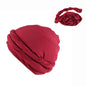 2022 New Elastic Men's Turban Hat Satin Lining Stretchy Men Bandana Indian Cap Fashion Male Hip Hop Caps Headband Biker Headwrap