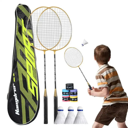 2pcs Badminton Rackets Professional with Carrying Bag Set Indoor Outdoor Sports Accessory Badminton Beginner Equipment