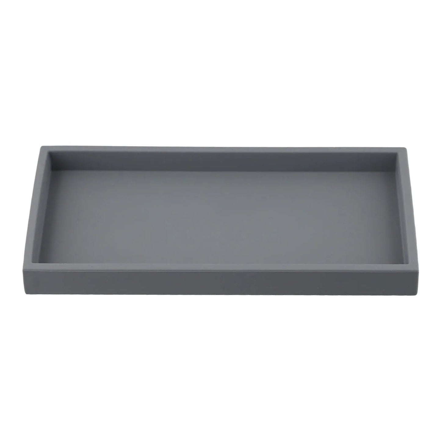 Bathroom Counter Tray Silicone Bathroom Vanity Tray Soap Dispenser Tray Countertop Storage For Dressing Tables