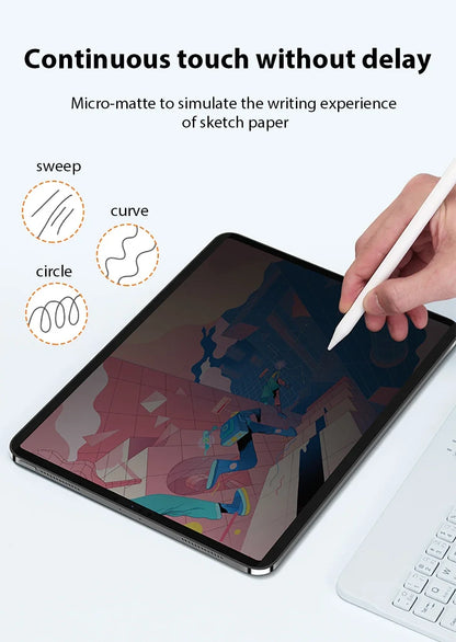 Privacy Screen Protector for 2024 iPad Air Pro 11 13 Magnetic Anti-peep Anti-Glare Film for Mini 6 Air 2/3/4/5 10th 10.5 12.9''
