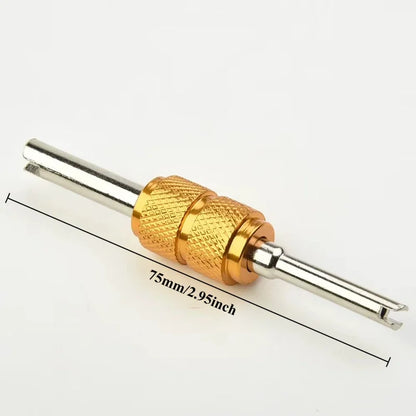 9Pcs R134a Automotive Air Conditioning Valve Core + 1Pcs Remover Tool For A/C System Mall/Big Air Conditioning Valve Core Tool