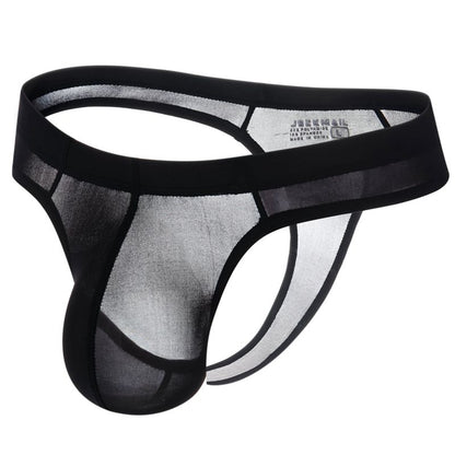 Sexy Gay Men Underwear Panochas Jockstrap Cueca Gay Tangas Sissy Mens Bikini Brief Ice Silk Transparent As Underwear or Swimwear