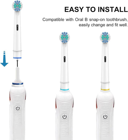 For Oral-B Dupont Bristle Electric Toothbrush Heads Whiten Teeth Daily Clean Soft Care Teeth Function D100 D25 D30 4/8/16pcs