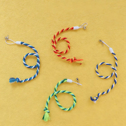 4PCS Cat Wand Toy Replacement Heads Colorful Cotton Ropes for Cat Stick Teaser Wand Interactive Cat Toy