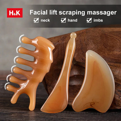 Skin Scraping Resin Guasha Massage Board Face Eye SPA Massager Plate For Neck Back Body Legs Hands Promote Blood Circulation