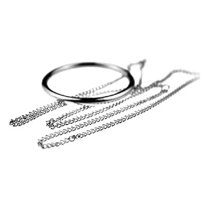 Magic Ring Chain Metal Knot Puzzle Trick Prop Close Up Illusion Toy Stage Performance Party Game Gift for Kids Halloween Play