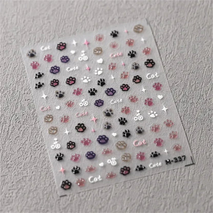 1pcs 5D Kawaii Jelly Nail Art Stickers Cute Jellyfish Self Adhesive Nail Art Decorations Stickers DIY Cartoon Manicure Decals