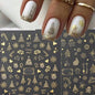 1sheet 5D Halloween Nail Stickers Pink/Green/Black Cartoon Pattern Nail Art Slider DIY For Sweet Cool Girl Cute Nail Decoration
