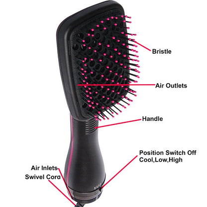 Hair Dryer One Step Electric Hot Air Brush Travel Hairdryer Hairbrush Professional Hair Straightening Hairbrush Styling Tool