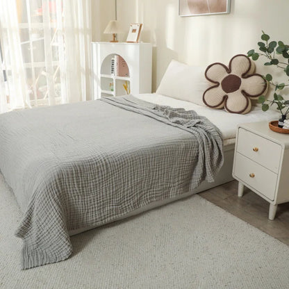 Cotton Muslin Baby Blanket Large Size 6 Layer Gauze Blankets Kids Adult Summer Quilt Bedding Thicken Bath Towel