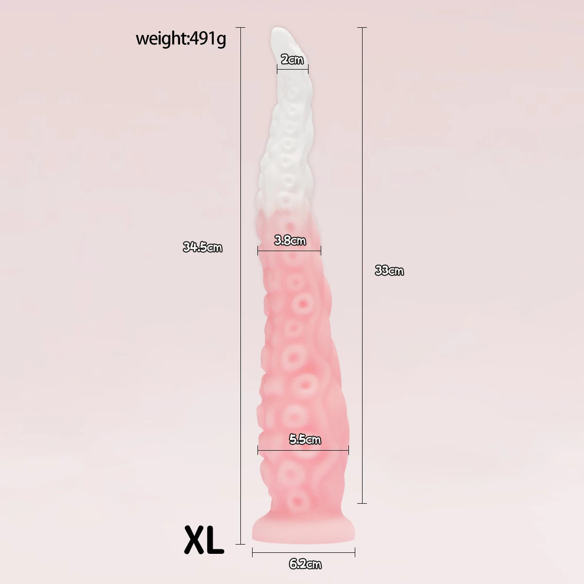 Different Size Tentacles Anal Plug Adult Sex Toy G-spot Clitoris Anal Area Stimulation Made of Soft and Safe Liquid Silicone.