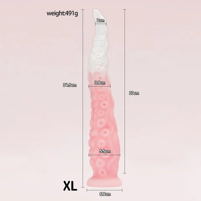 Different Size Tentacles Anal Plug Adult Sex Toy G-spot Clitoris Anal Area Stimulation Made of Soft and Safe Liquid Silicone.