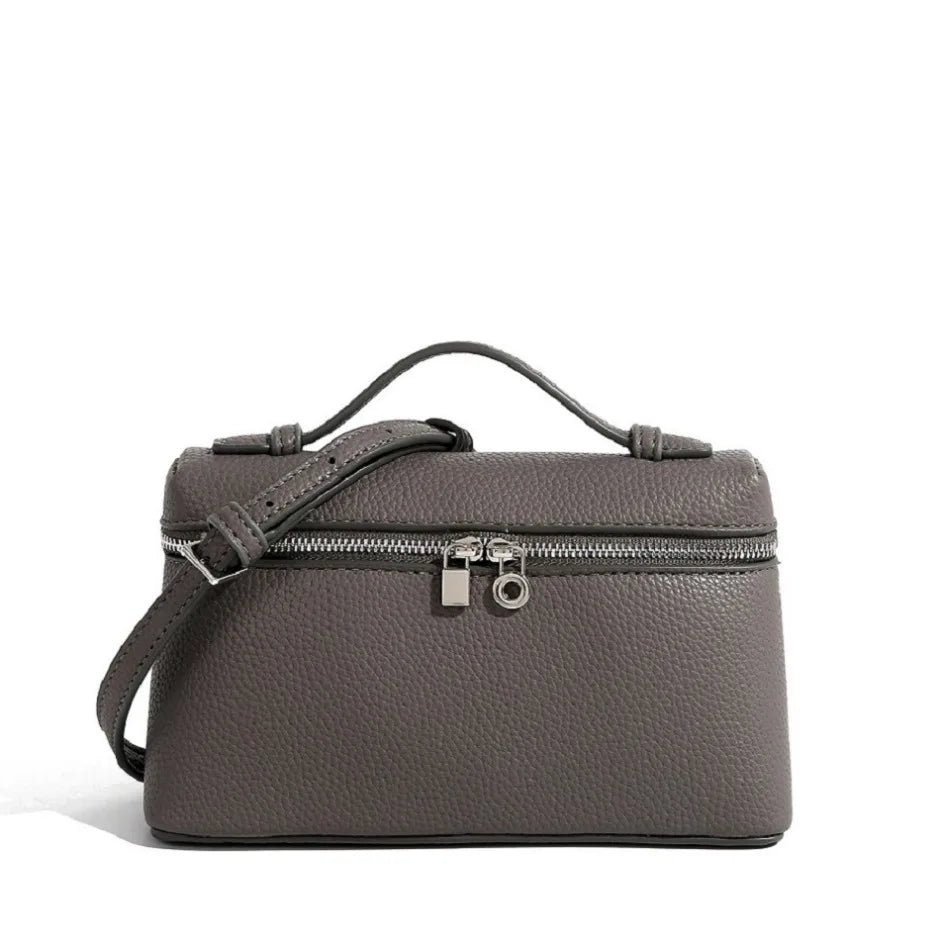 Premium Sense of Niche Lychee Grain Shoulder Bag Simple Fashion Lunch Box Women's Bag Exquisite Mini Handheld Crossbody Bags