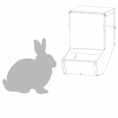 Rabbit Feeder, Galvanized Steel Hanging Hay Rack For Hutch And Cage, Easy Filling And Feeding, Silver, 17.5x26x28.5 Cm