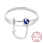 Bracelet Original 925 Sterling Silver Charm Bracelet 17-20CM Love Heart Pave Zirconia Bracelet for Women DIY Charm Jewelry Gifts