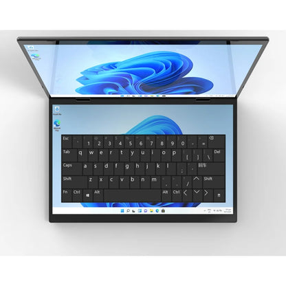 Intel N150 N100 CPU Dual Screen Laptop 14"+14 " 2K Touch Screen Notebook 32GB 360 Degree Flip Metal Case 2 in 1 Laptop Computer