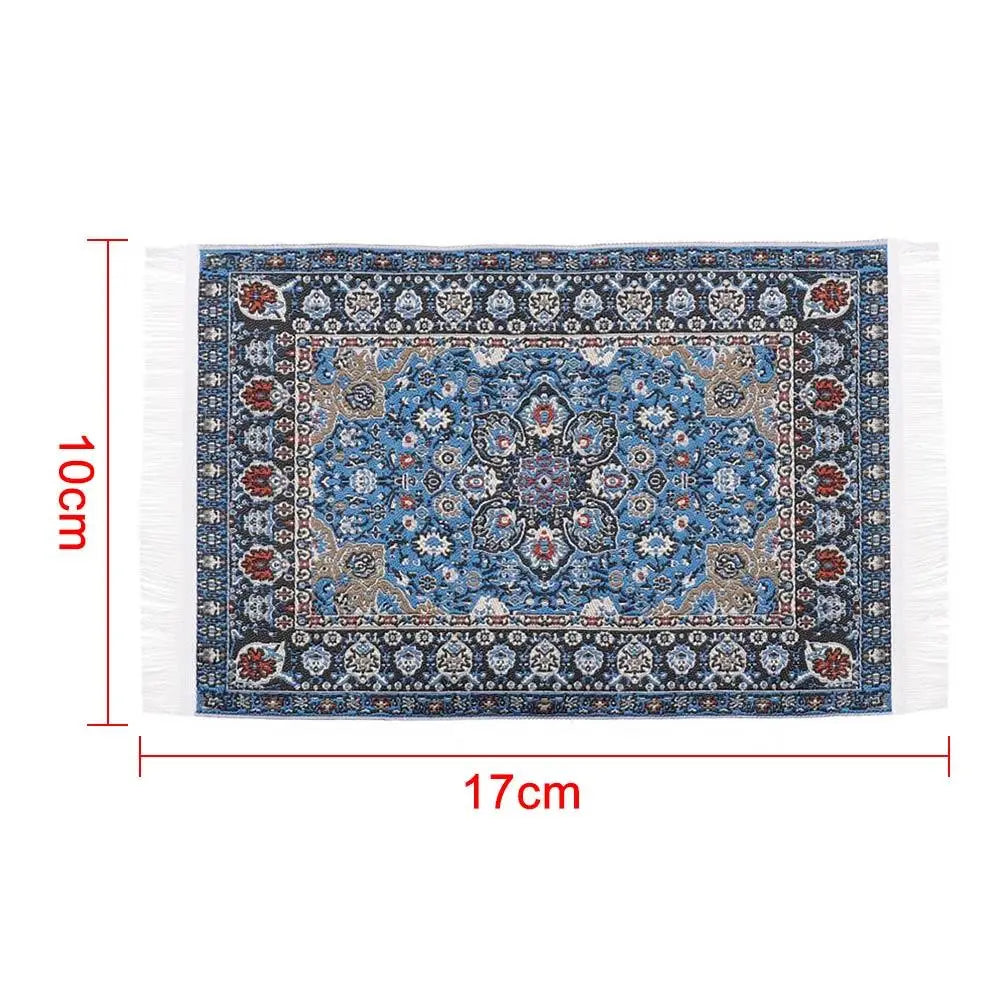 Turkish Style Miniature Weaving Rug Playing House Floor Coverings Dollhouse Carpet  1:12 Scale Doll Accessories