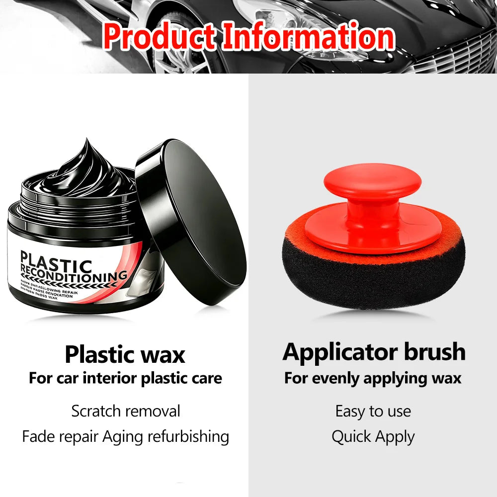 Car Leather Repair Kit Plastic Restoring Care Agent Scratch Fade Fix for seats steering wheels dashboards bumpers fenders