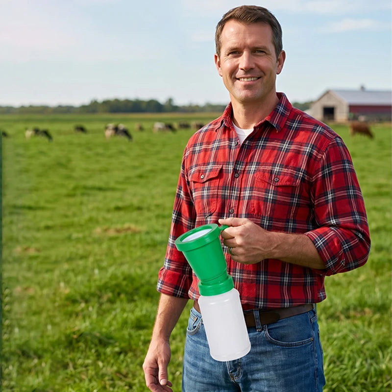 Cow Teat Dip Cup Plastic Teat Cleaning Bottle for Dairy Cattle Livestock Disinfection Prevent Mastitis Milking Farm Equipment fo