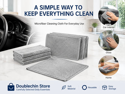 Soft Lint-Free Microfiber Cleaning Cloths, Reusable Cleaning Cloths for Car Interior Glass Kitchen Home - 5/10/20/50 Pcs