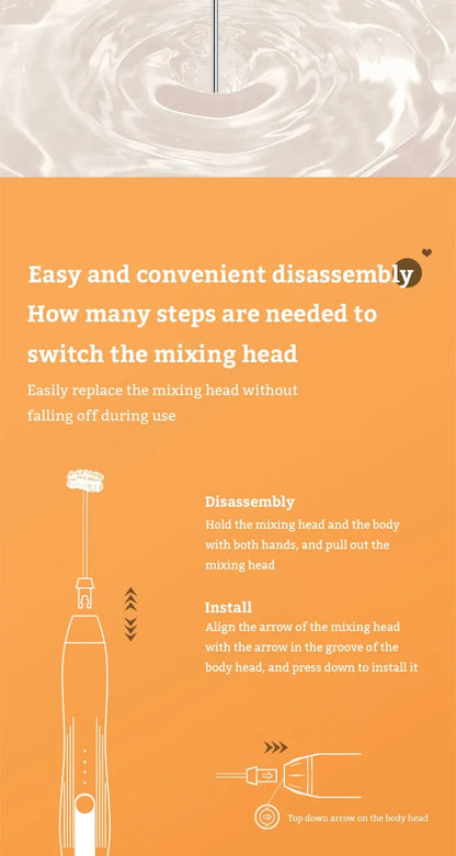 Mini Electric Milk Foamer Blender Wireless Coffee Whisk Mixer Handheld Egg Beater Cappuccino Frother Mixer Kitchen Whisk Tools
