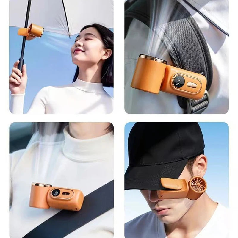 Lenovo Mini Handheld Cooling Clip Fan 100 Gear Speed Adjustment Lightweight Design Fan USB Charging For Outdoor Camping Gift
