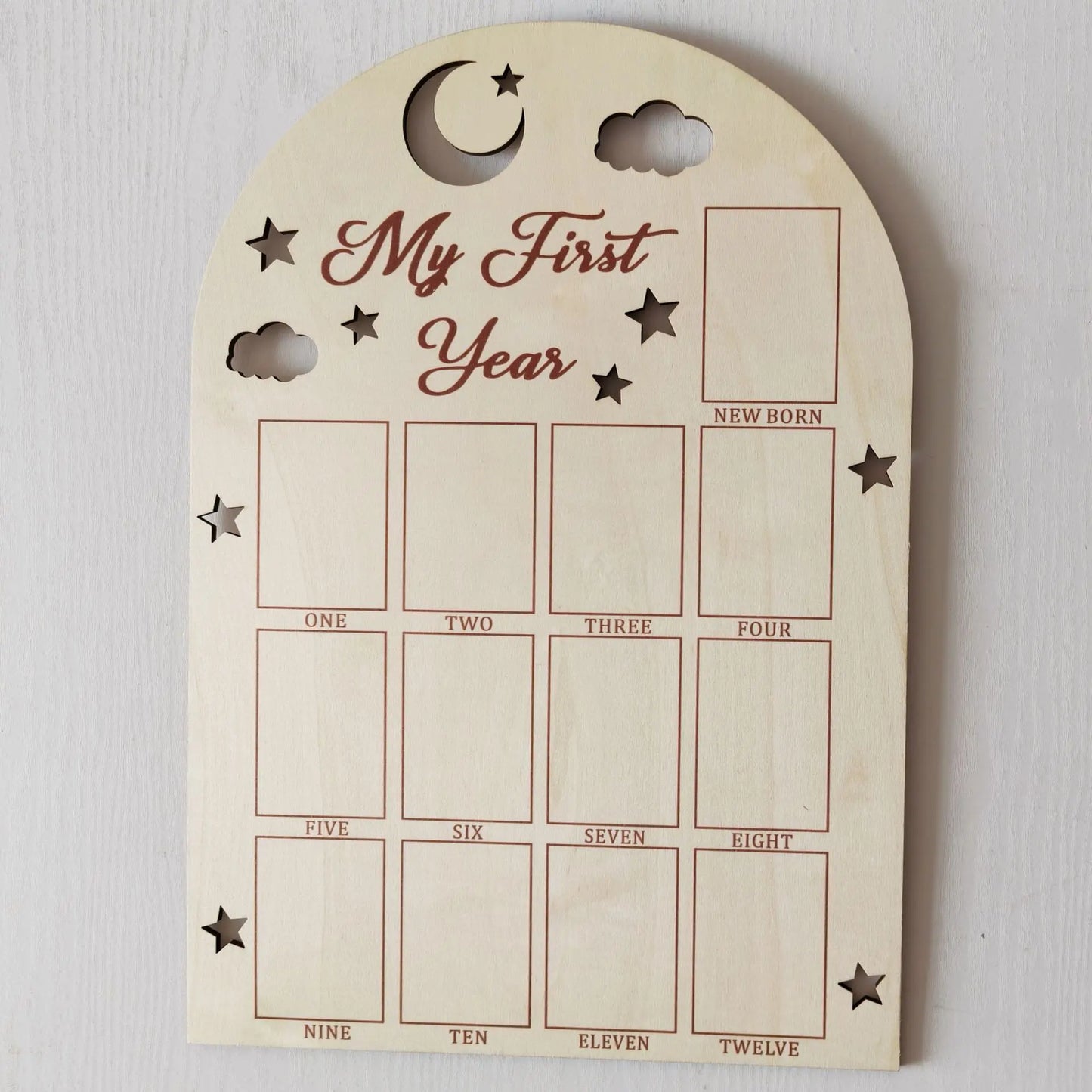 Wooden Baby Commemorative Photo Frame,monthly Calendar,photo Display Board,milestone Photo Frame for Newborns