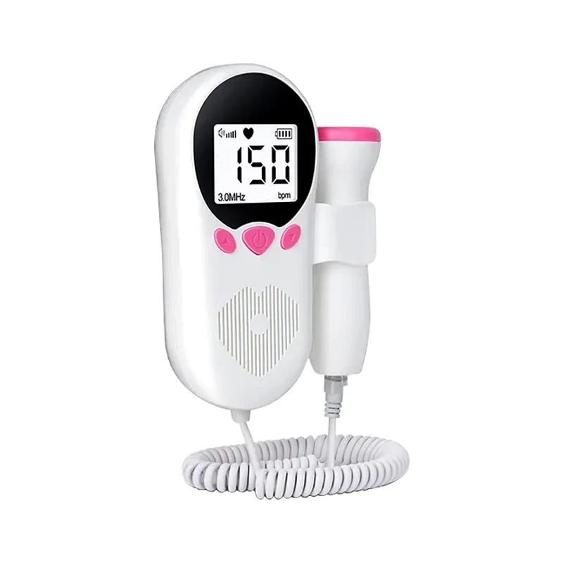 Home Doppler Fetal Heart Rate Monitor Baby Pregnancy Heartbeat Detector LCD Backlight No Radiation Stethoscope Pulse Meter 3MHz