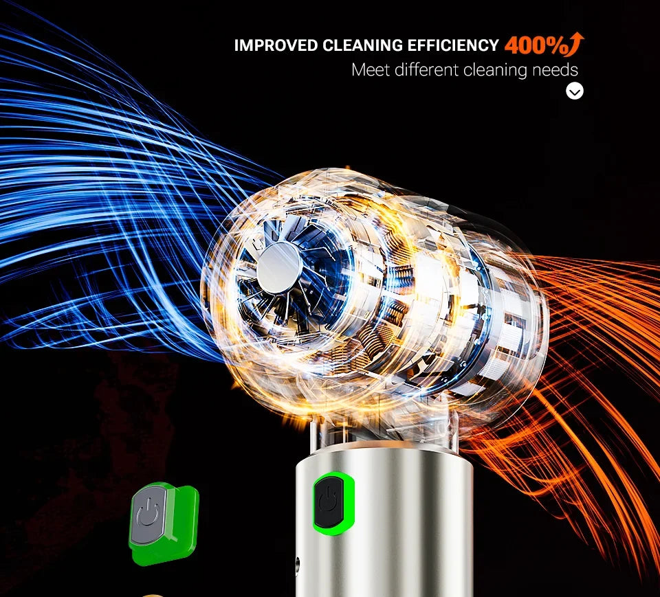 SZUK Car Vacuum Cleaner Portable Blower Handheld Cleaning Machine with LED Light Powerful Wireless Mini Vacuum Cleaner for Car