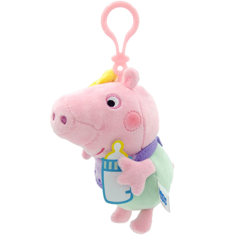 16-19CM Genuine Peppa Pig Bundle pocket 8 Friends Daddy Mammy Peppa George Plush Bahs Stuffed Dolls Pajamas Peppa Kids Gift
