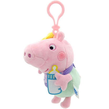 16-19CM Genuine Peppa Pig Bundle pocket 8 Friends Daddy Mammy Peppa George Plush Bahs Stuffed Dolls Pajamas Peppa Kids Gift