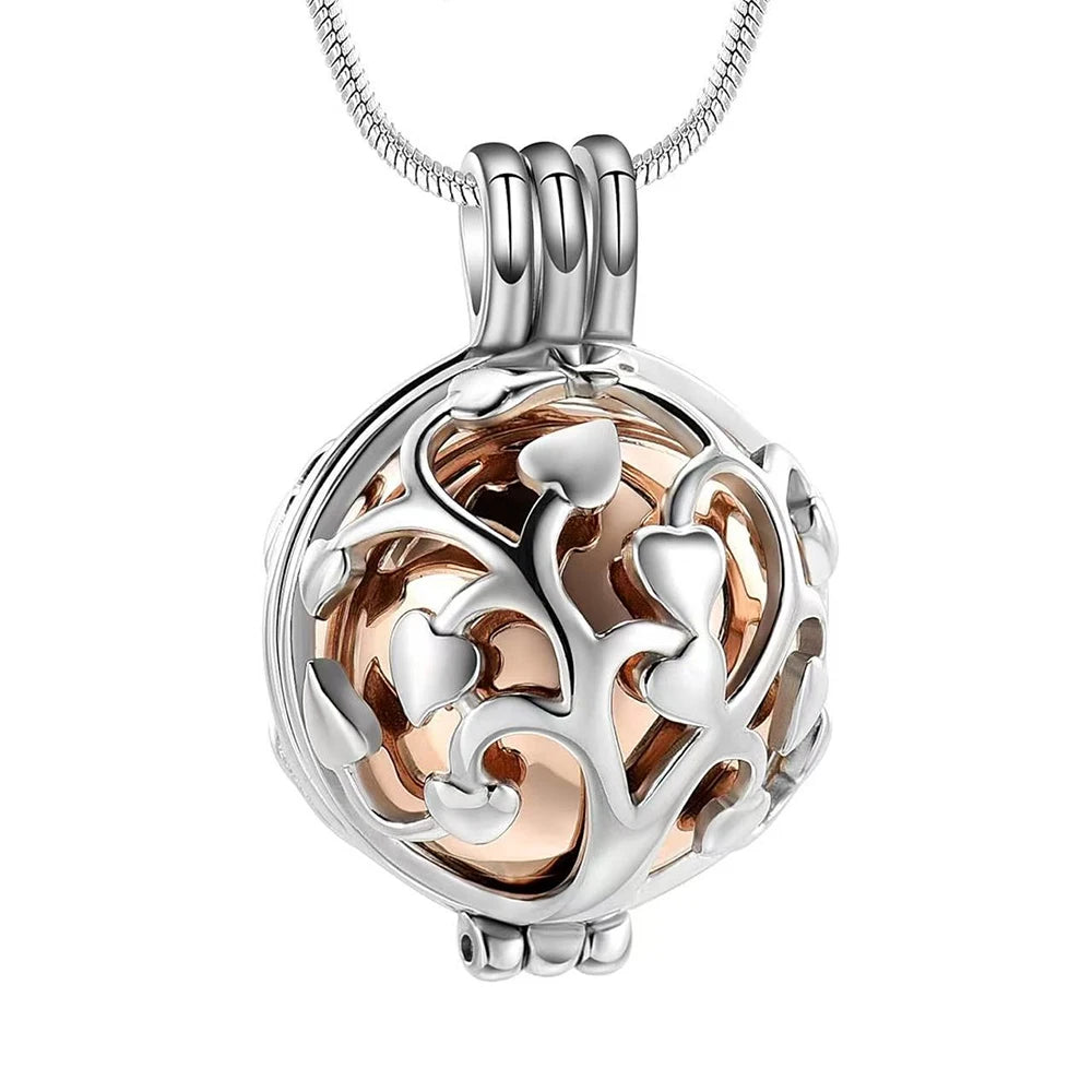 Cremation Locket Necklace Tree of Life Memorial Urn Jewelry For Ashes For Women Men Keepsake Pendant Necklace