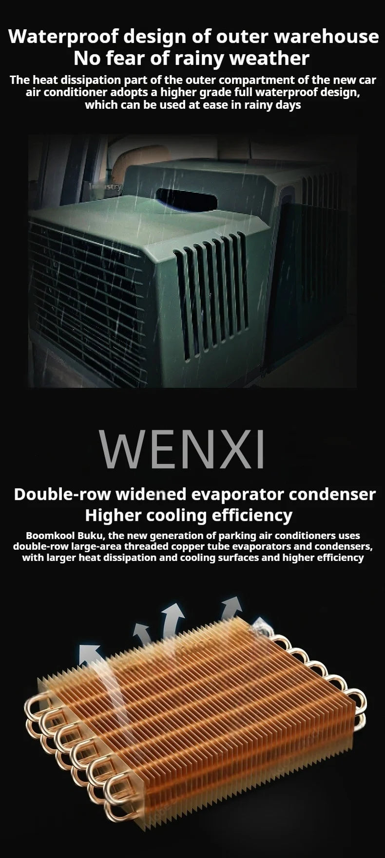 Portable Parking Air Conditioner Small Portable Car Energy Saving Air Conditioner Ductless: Hassle -Free for Car Window Mounting