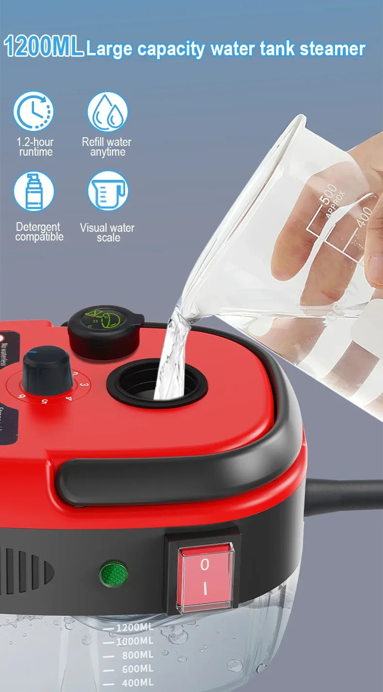 Multifunctional Handheld High Pressure Steam Cleaner Portable Household Steam Machine for Kitchen Hood Home Car Cleaning
