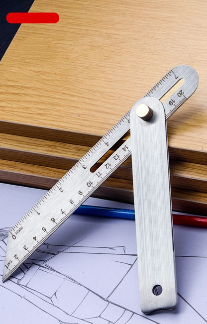 Woodworking Measuring Ruler Stainless Steel Drawing Aid Carpentry Tool Woodworking Ruler For Carpenters Craftsmen Homeowners