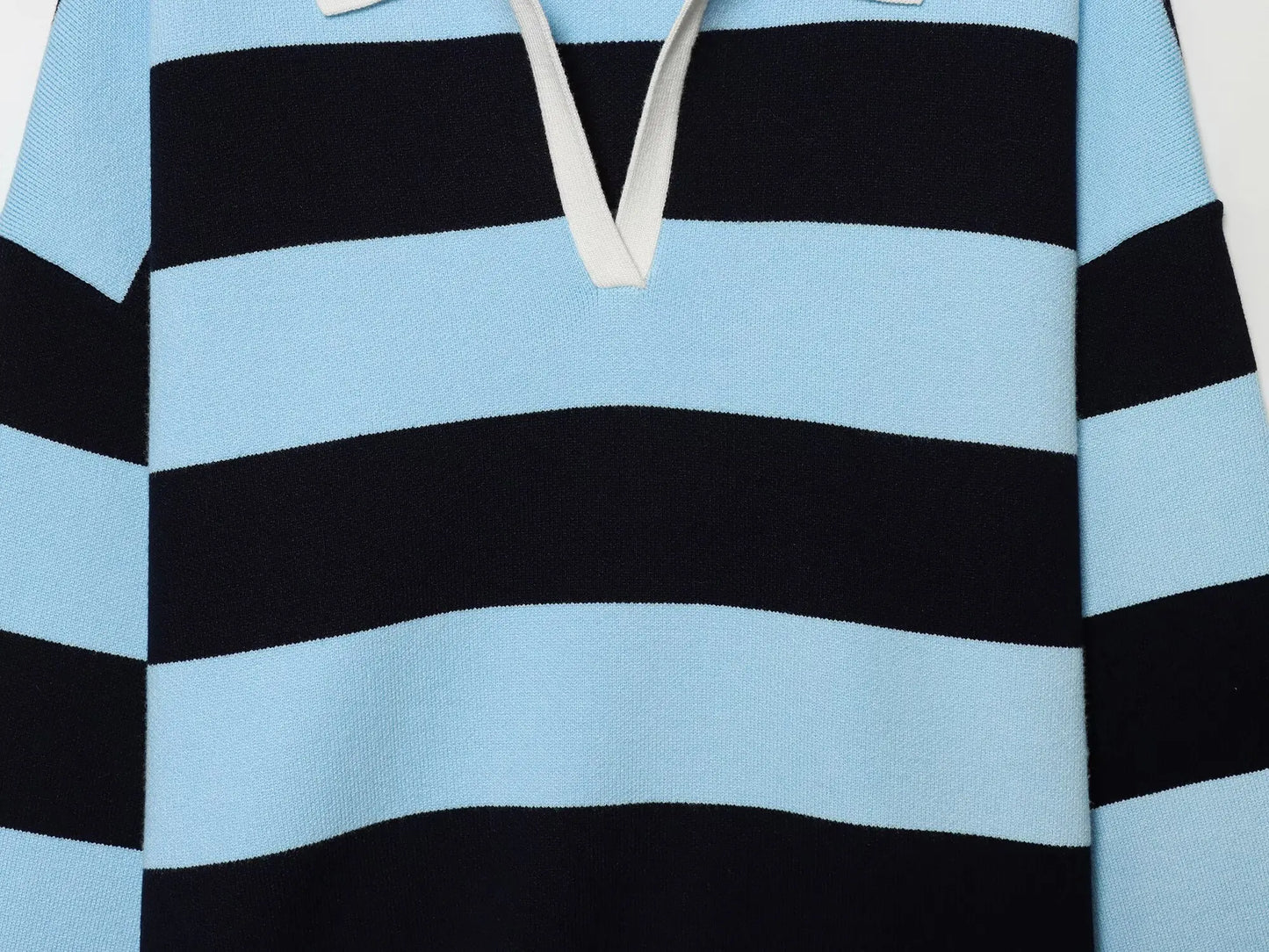 Sweater knitted Pullover Women's Spring 2026 New Fashion Striped Loose Polo neck Warm Women Sweater Chic Youth Holiday Pullover